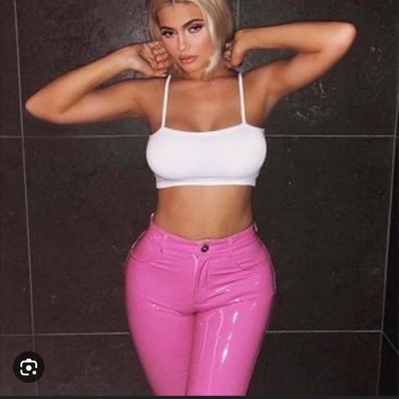 Brand: Love Labels   color: Black size: Small seen on Kylie Jenner but in pink - Picture 3 of 7